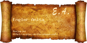 Engler Anita névjegykártya